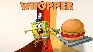 Whopper Whopper Whopper Ad but SpongeBob Sings it