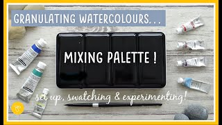 ⭐Exciting NEW WATERCOLOUR PALETTE | Single pigment granulating colours mixing palette!