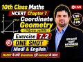 🎯Class 10 Maths Exercise 7.2 | Coordinate Geometry Chapter 7 | निर्देशांक ज्यामिति | Hindi &amp; English