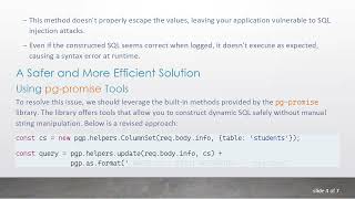 Fixing Syntax Error in pg-promise