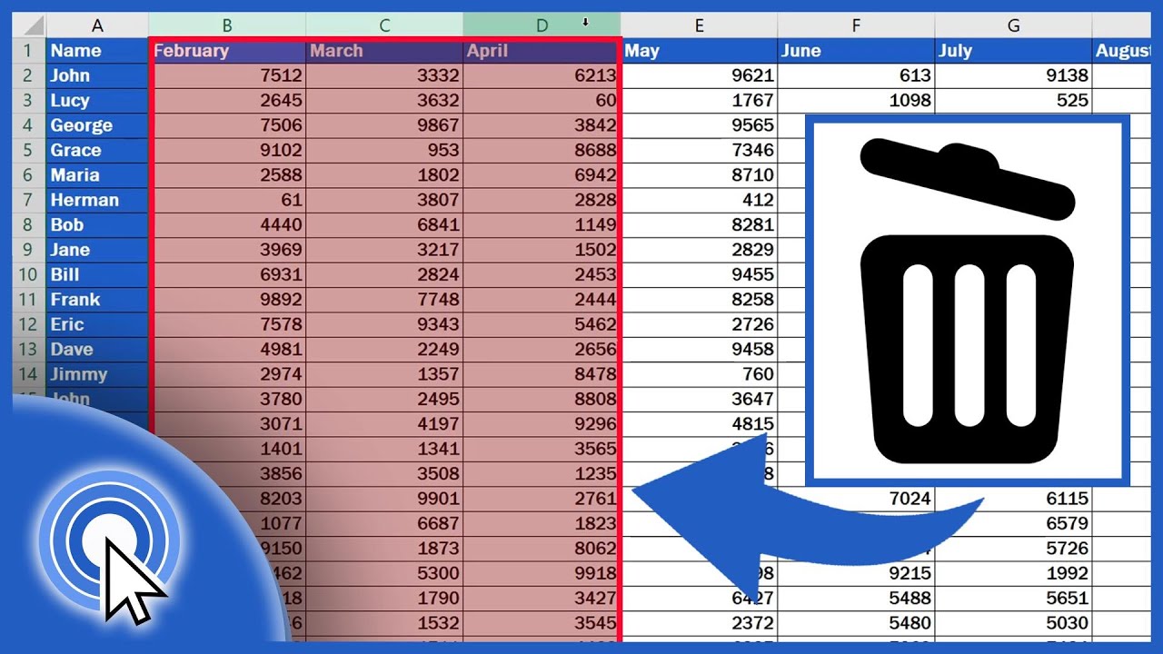 how-to-delete-columns-in-excel-youtube