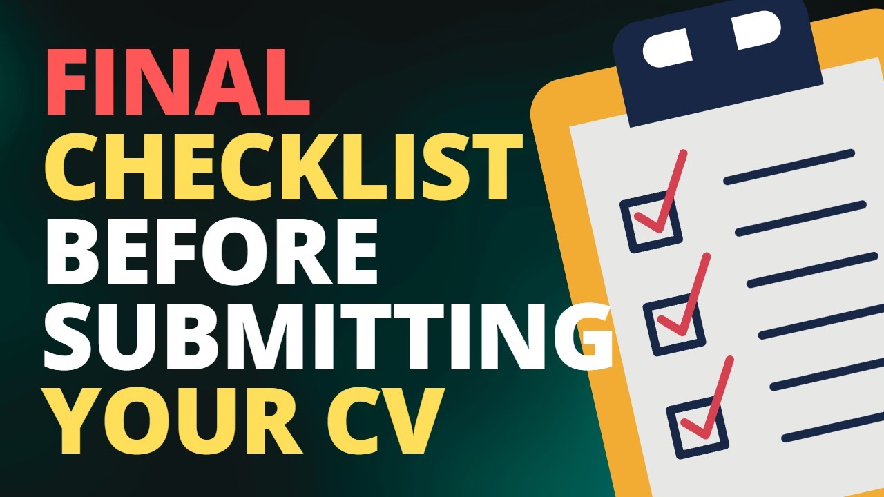 Final Resume Checklist to Review Before Submission