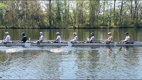 Square blades rowing | 2024 U.S. Olympic 8+, April 29th | Lake Mercer, NJ