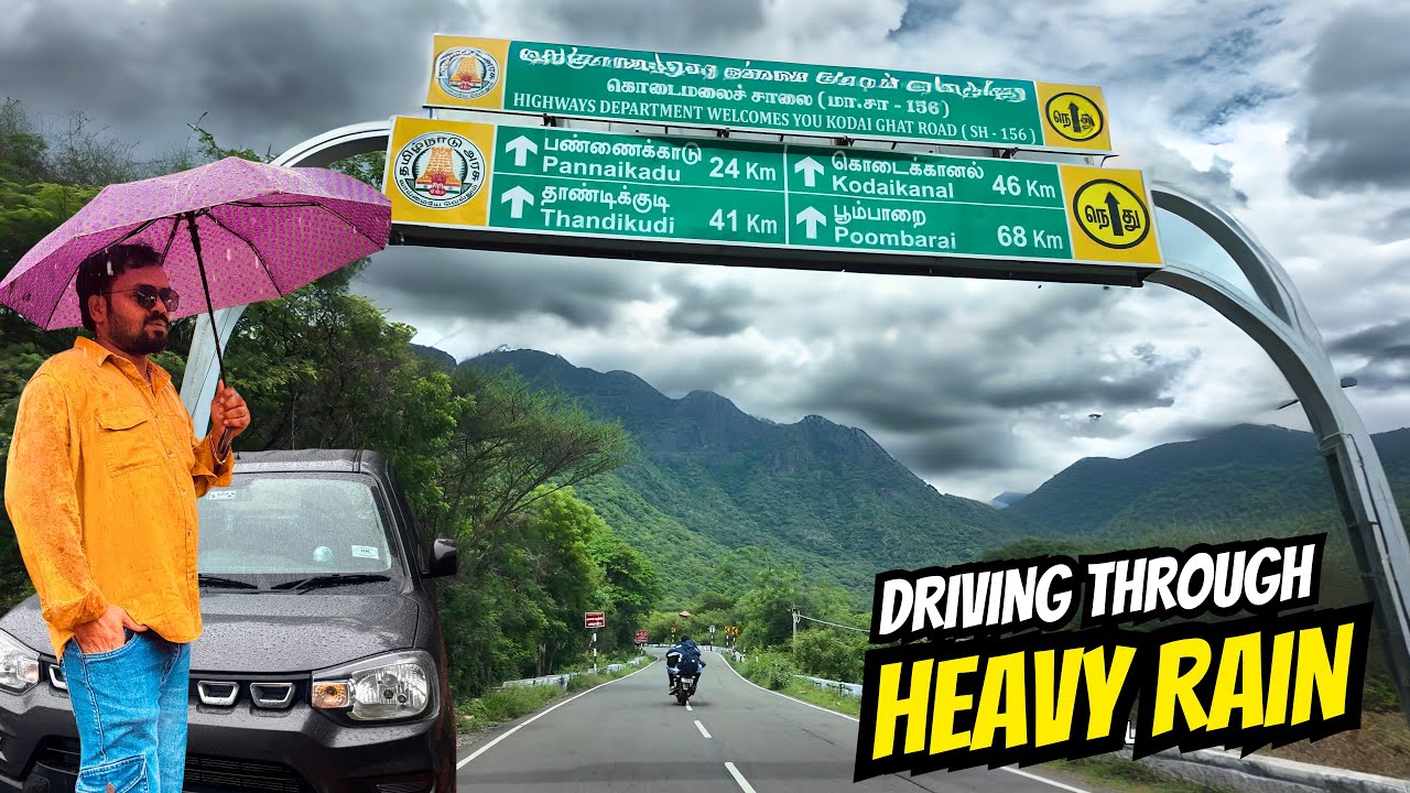Kodaikanal Road Trip: Driving Through Heavy Rain 🌧️