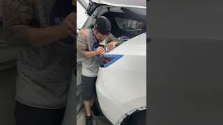 Full Hyper PPF Color Change Wrap Timelapse on a Tesla Juniper #wrap #teslajuniper #auravinyl