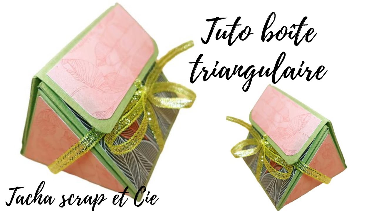 🌺TUTO boîte en forme de triangle , pliage facile #scrapbooking #diy #tuto #action