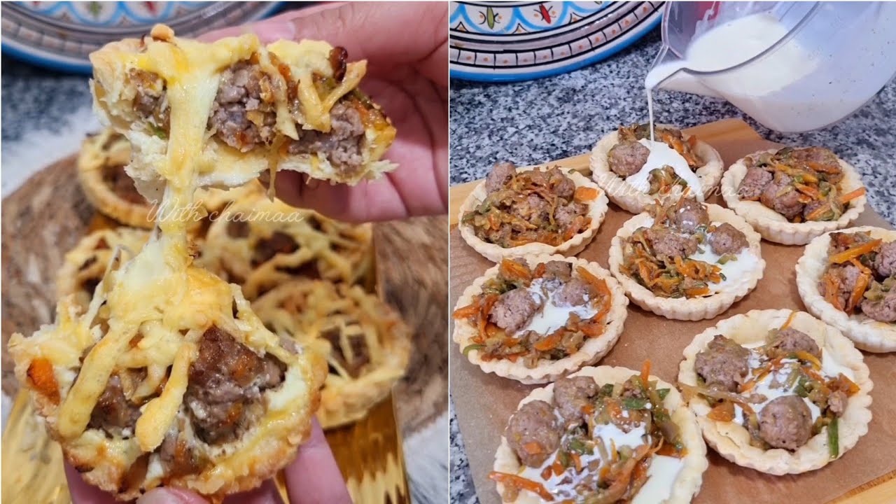 بلا تمارة و بلا صداع راس🤣حشوة الكيش بالكفتة مع لاباط ديال كيش من بيم و هني راسك