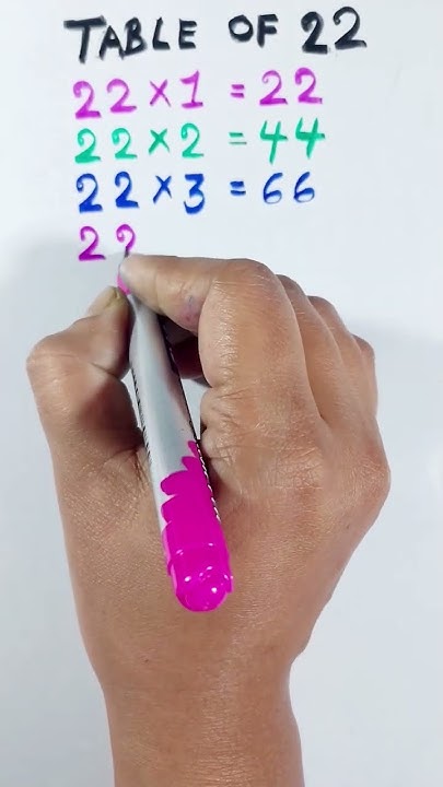 Table Of 22 | 22 Multiplication Table | 22 Times Table #tableof22 # ...