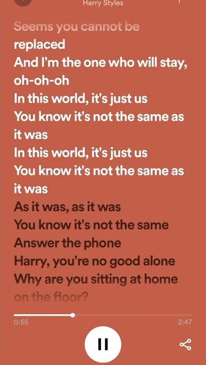 As it was lyrics - Harry Styles