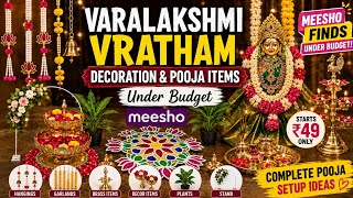 Varalakshmi Vratham Decoration & Pooja Items from Meesho Under Budget | Beautiful Festive Setup 2026