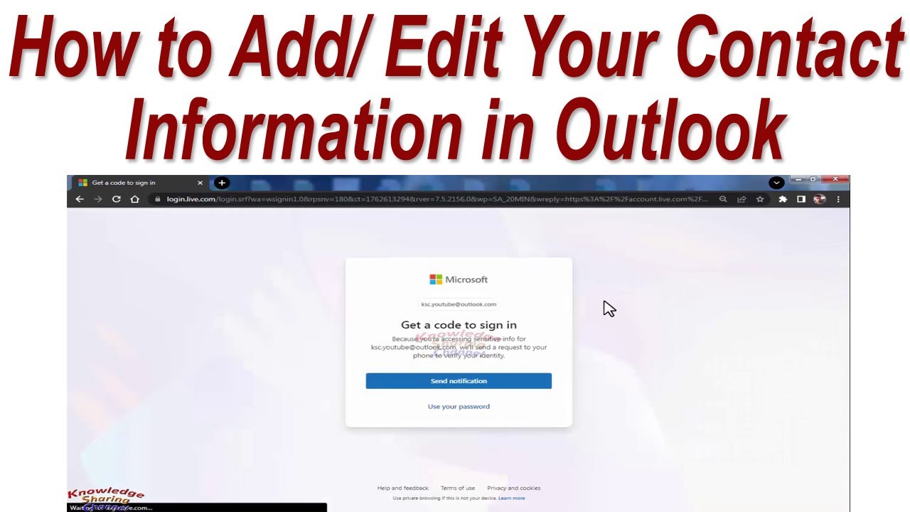 How to Add/ Edit Your Contact Information in Hotmail/ Outlook - YouTube