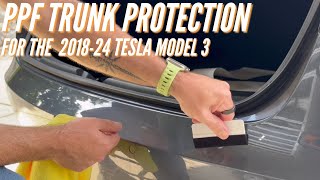 PPF Trunk Protection for Tesla Model 3