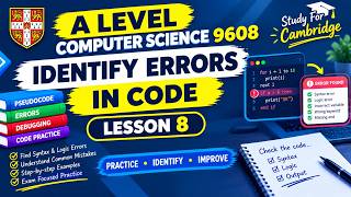 Information A Level Computer Science 9608 | Lesson 8 | Identify & Correct Errors in Code Update