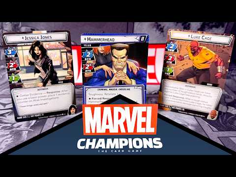 MARVEL CHAMPIONS Playthrough with Jessica Jones & Luke Cage vs Hammerhead