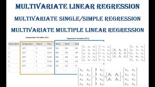 Multivariate Linear Regression, Multivariate Simple & Multiple Linear Regression