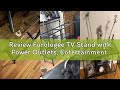 Review Furologee TV Stand with Power Outlets, Entertainment Center with Open Storage Shelves for TVs