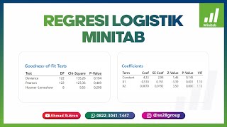 MINITAB LOGISTIC REGRESSION ➡️ LOGISTIC REGRESSION TEST WITH MINITAB ‼️