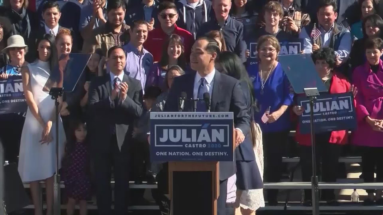 Julian Castro announces bid for President in 2020 - YouTube