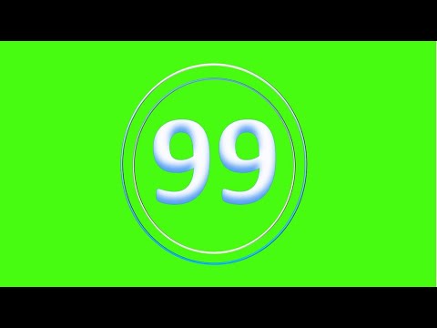 CountDown 99s - (Greenscreen, Sound Effect, No Copy Right)