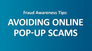 Pop Up Scam Awareness