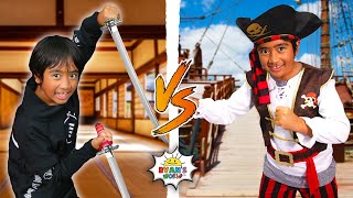 ryans pirate vs ninja challenge
