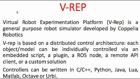 How to: V-rep Tutorial