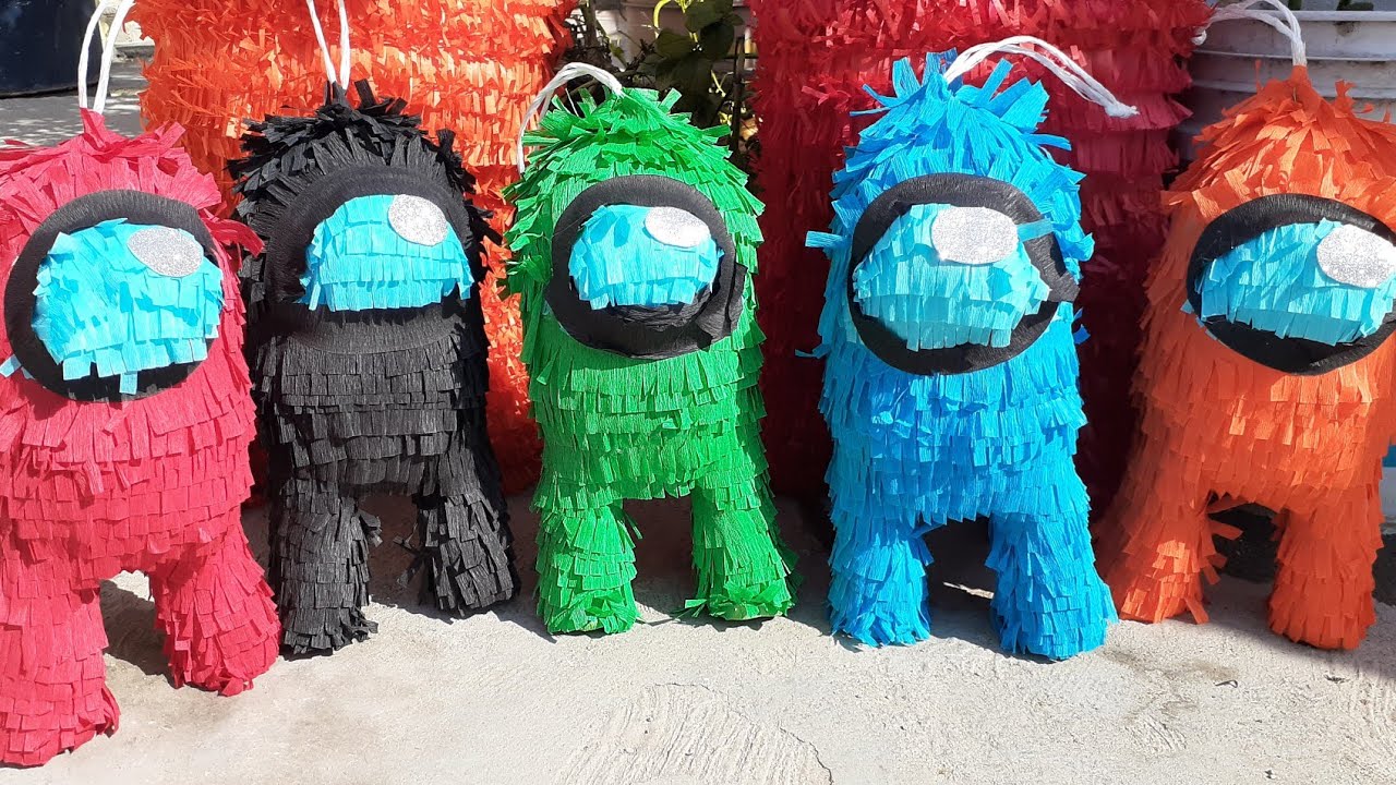 Como hacer una piñata  de Among us ( 1 parte)