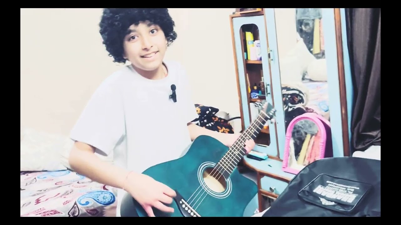 First time playing guitar 🎸