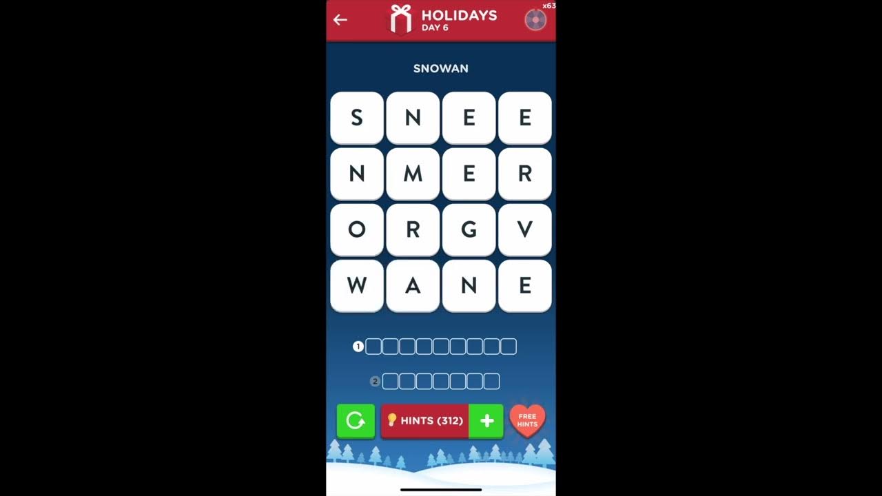 WordBrain 2 Holiday Event Day 6 December 6 2023 Answers, Solutions and