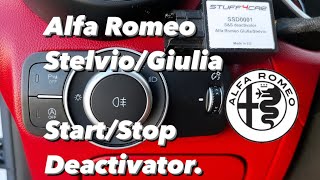 Alfa Romeo Stelvio/Giulia Start/Stop deactivator.