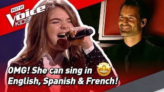 This MULTITALENT sings in 3 LANGUAGES in The Voice Kids! 🤩