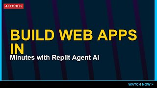 I Built a Web App in 2 Minutes with Replit Agent AI