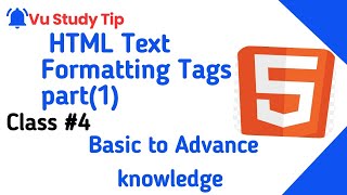 html text formatting class 4|html text formatting tags|html text formatting element|@vustudy4121