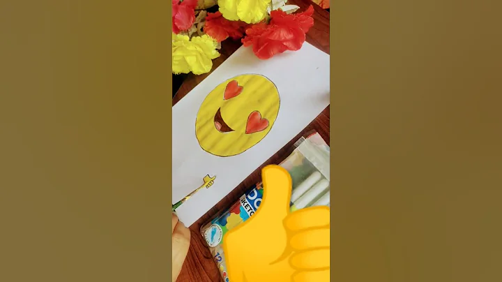 smiling face with heart emoji drawing #shorts #youtubeshorts #drawing