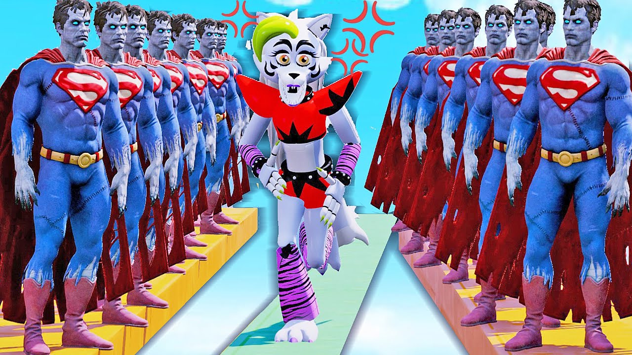 ANIMATRONICS ROXANNE WOLF PARKOUR COM OS VILÕES BIZARRO? | GTA V Five ...
