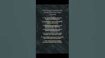 7 Psychological Truths About the Placebo Effect that Change Everything