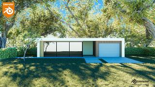 Modern Minimalist House Exterior - 3D Architectural Visualization || Blender || Cycles