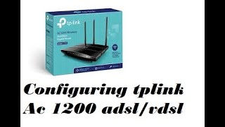 How to configure tplink AC1200 VDSL/ADSL Modem Router !!! screenshot 1