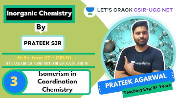 Isomerism in Coordination Chemistry | CSIR-UGC NET | Prateek Agarwal