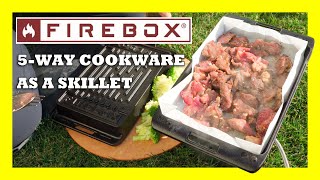 Firebox 5-Way Cookware testing as a skillet (Beef and Broccoli)