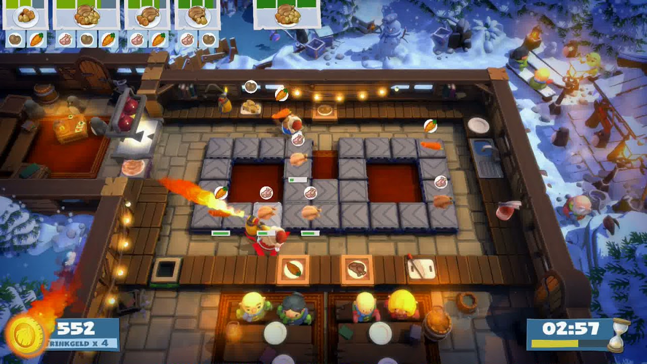 Overcooked! 1 AYCE Festive Seasoning - Level 1-6 4 Stars (2 Players)