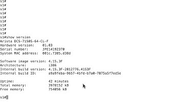 1  Powering Up The Arista Switch