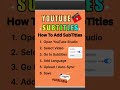 Youtube Subtitles Tutorial🎬Auto Subtitle YouTube🤯 #Shotrs #AikDesigns