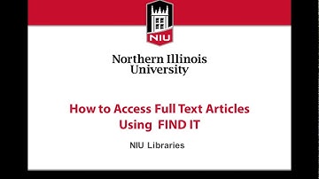 Access Full Text Articles Using FIND IT