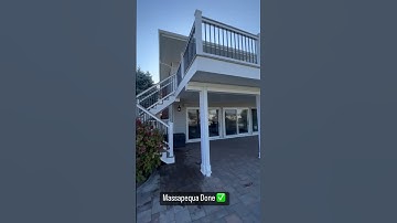 Can You tell it’s Only a Renovation?.. Azek Deck and Rain Escapes. #backyard #composite #decks #azek