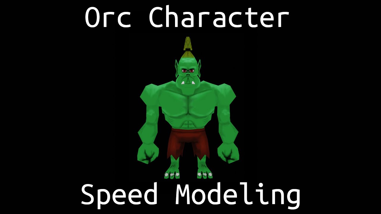 Low Poly Orc Character Creation: Blender Timelapse