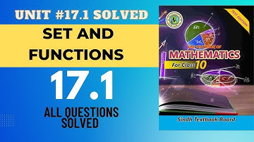Exercise 17.1 All question 1 to 5 Sets and Functions New Mathematics Sindh Textbook board Class 10