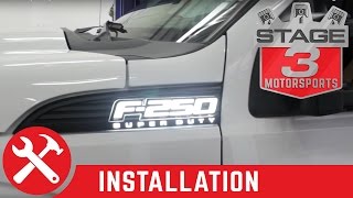 2011-2016 F-250/F-350 Super Duty Recon Illuminated Side Emblems Install