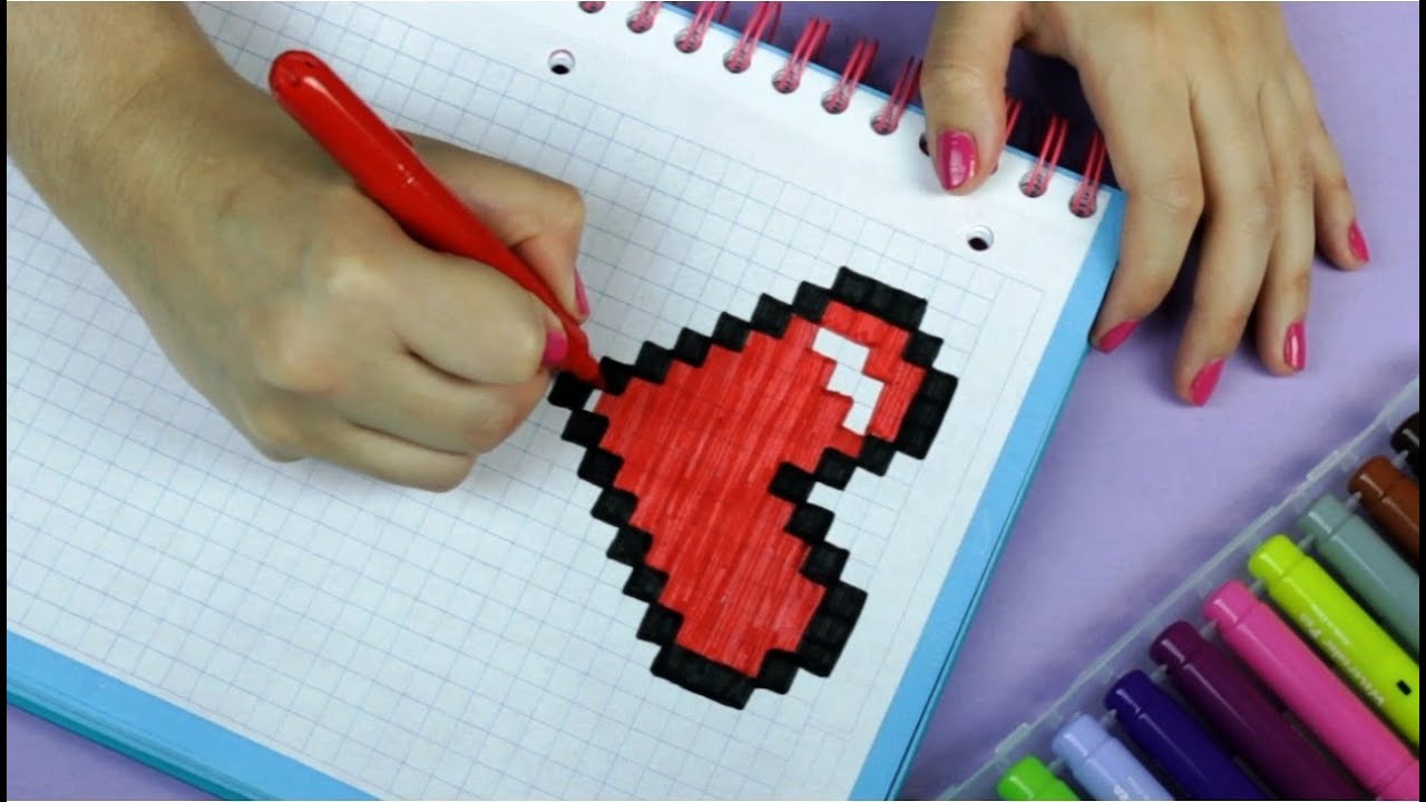 COMO DIBUJAR un corazón de cuadros MUY FACIL! ❤️ Pixel Art #QuédateEnCasa y  Dibuja #Conmigo - thptnganamst.edu.vn