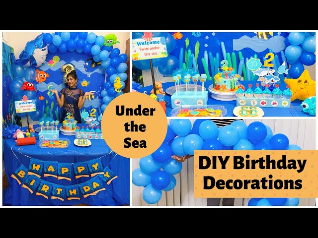 Under the Sea themed DIY Birthday Decorations